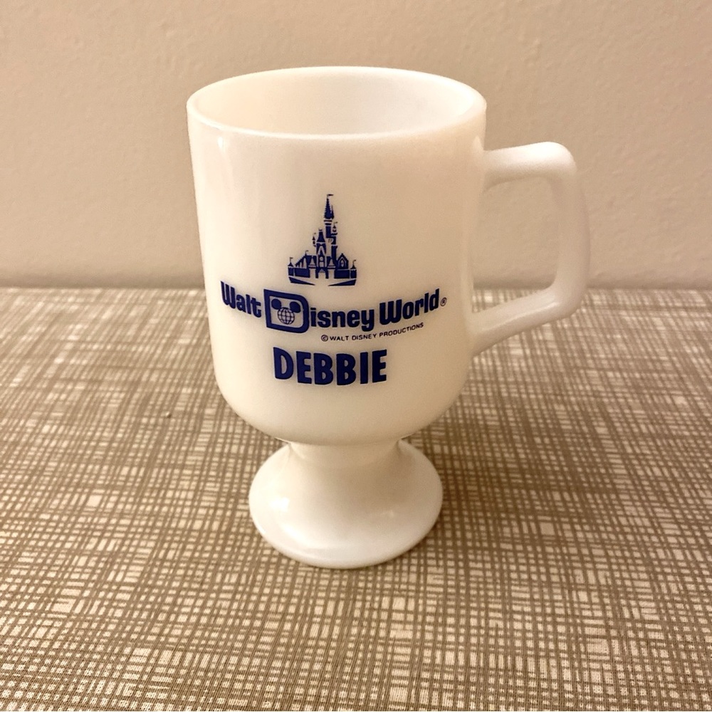 Vintage Walt Disney World Milk Glass Mug
